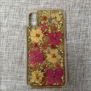 Casemate Elegant Floral iPhone XS Case - Gold and Pink